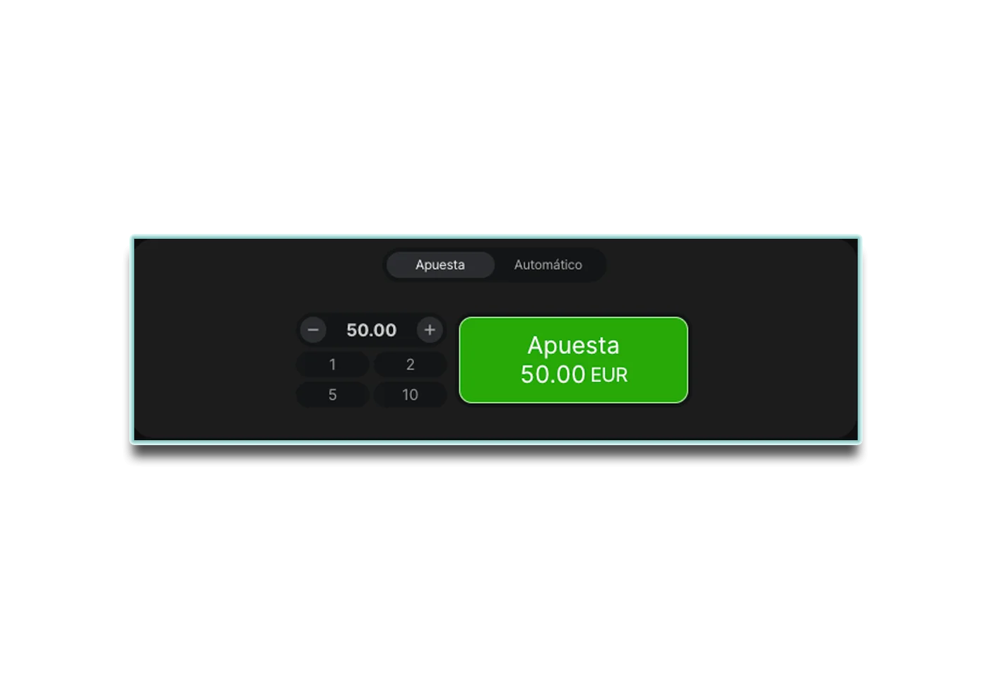 Seleccionar el importe de la apuesta